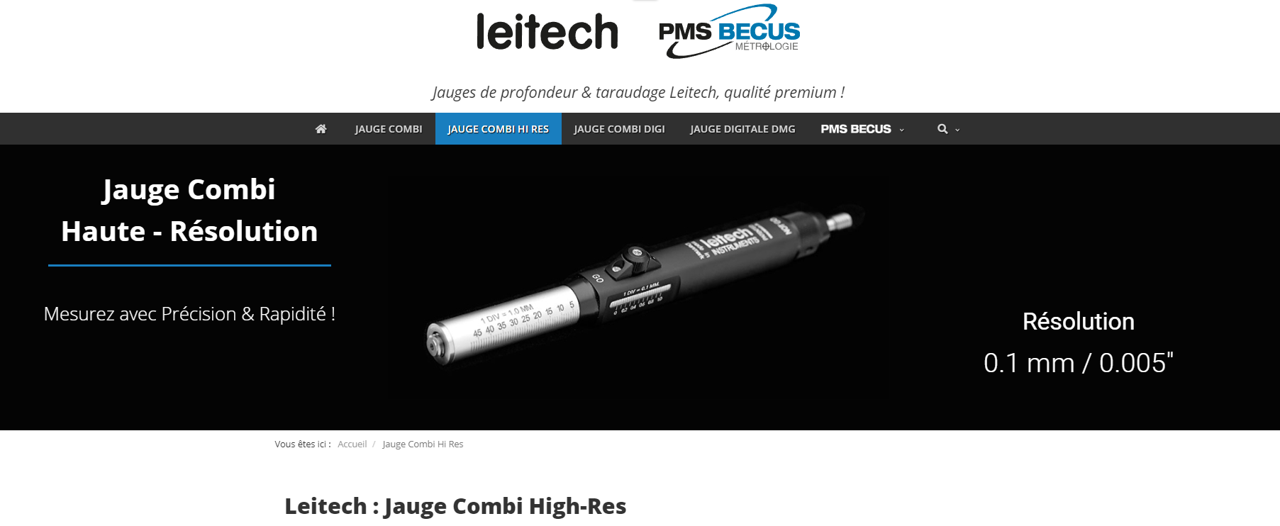 Leitech France : Jauge Combi Hi-Res