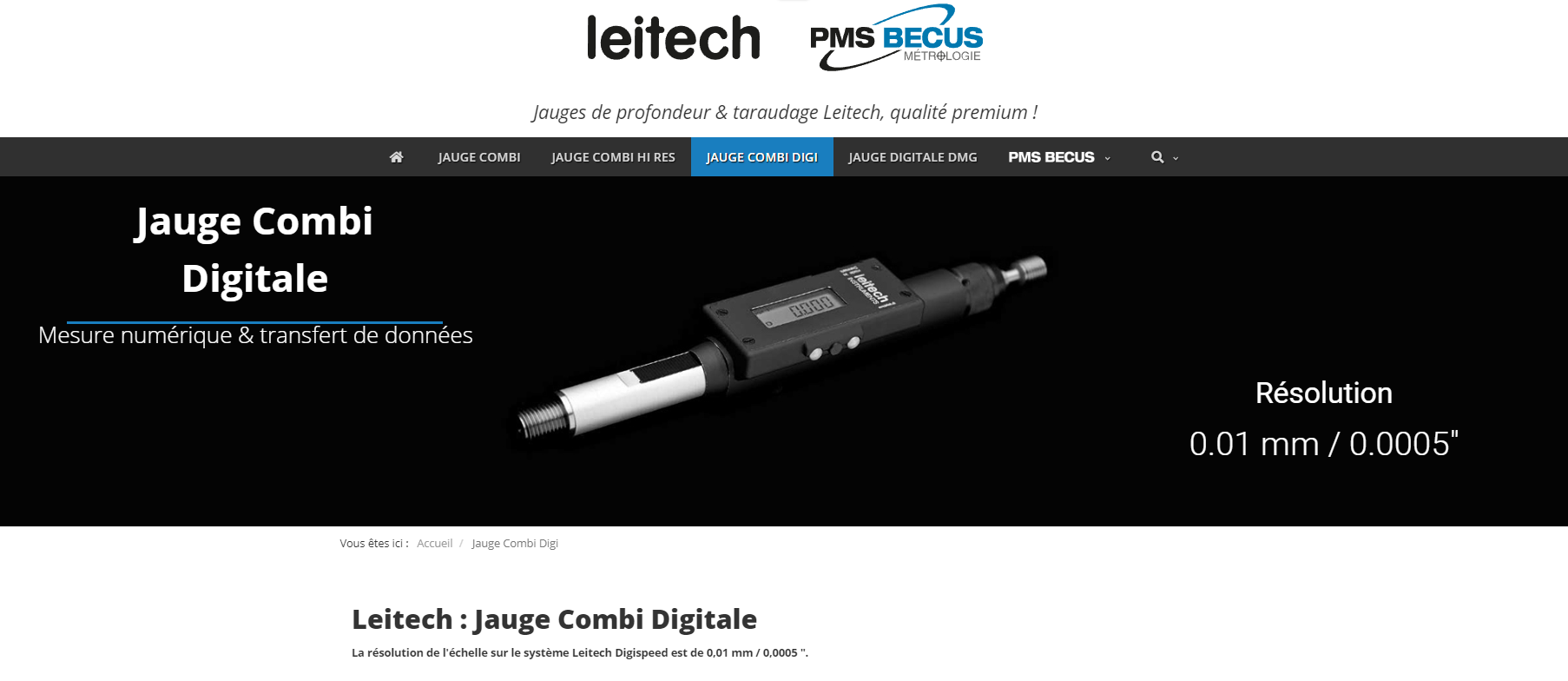 Leitech France : Jauge Combi Digitale
