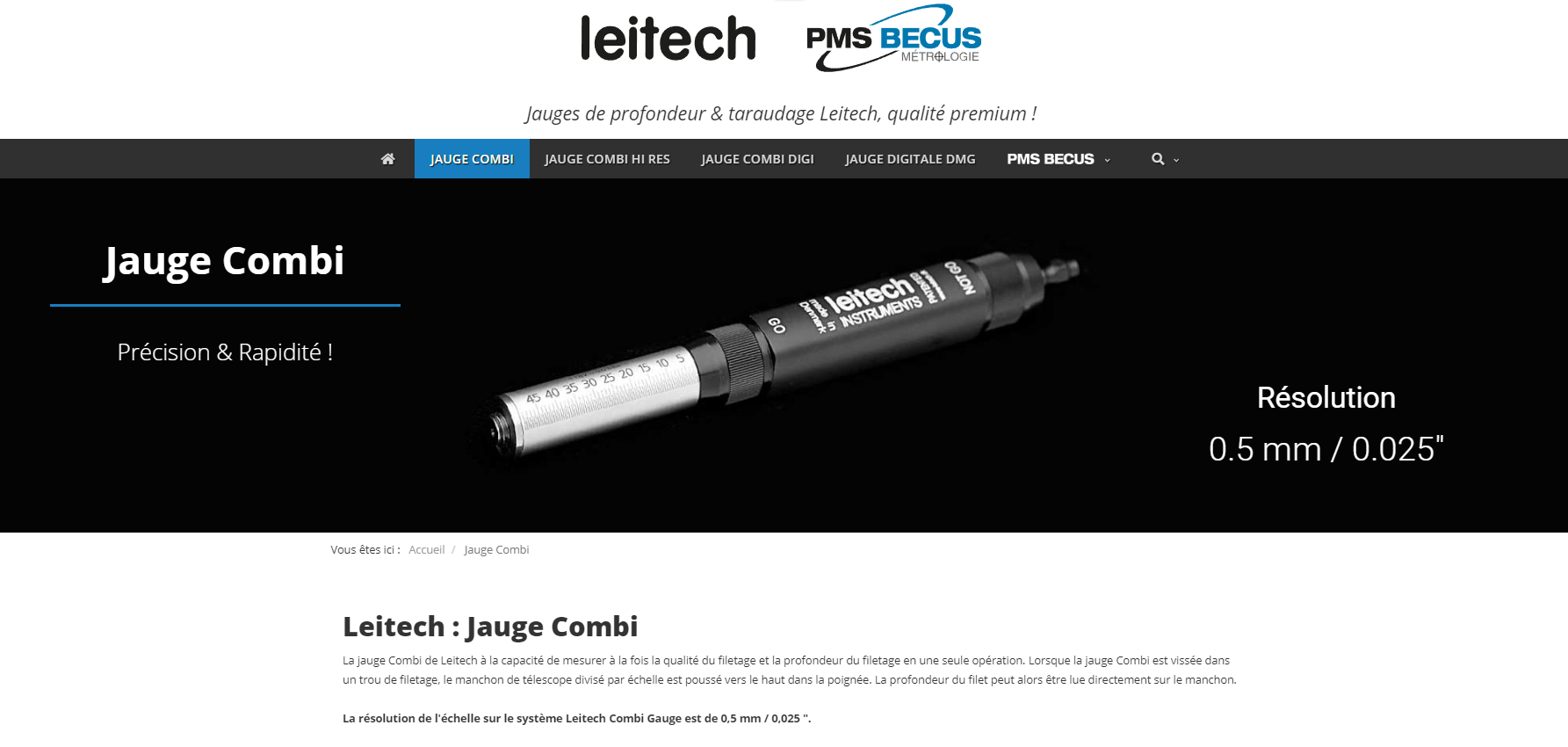 Leitech France : Jauge Combi