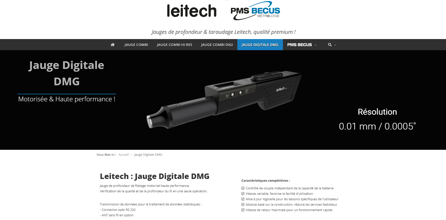 Leitech France : Jauge Digitale DMG